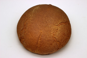 Loaf Of The Rye Bread Isolated Image On A White Background