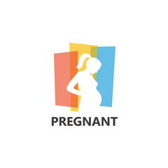 Fototapeta premium Pregnant Logo Template Design Vector, Emblem, Design Concept, Creative Symbol, Icon