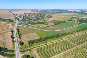 Top view of the small village