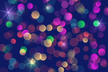 Blue colorful bokeh background