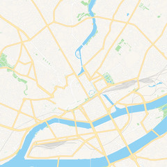 Nantes, France printable map