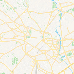 Montpellier, France printable map
