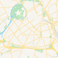 Fototapeta premium Lille, France printable map