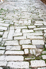 Old road Roman Empire time. Croatia Pula