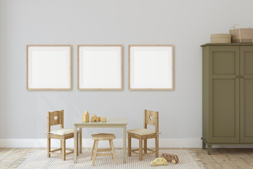 Interior of playroom. 3d render.