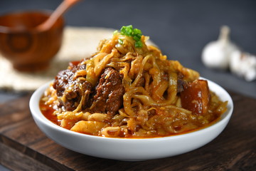 rice with meat and vegetables