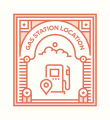 GAS STATION LOCATION ICON CONCEPT