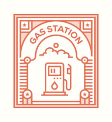GAS STATION ICON CONCEPT