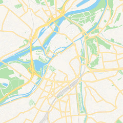Metz, France printable map