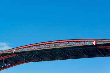 Die Levensauer Hochbrücke über dem Nord-Ostsee-Kanal bei Kiel, von 1893 bis 1894 errichtet ist...