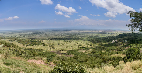 Landscape in Uganda in Queens Elizabeth National Park