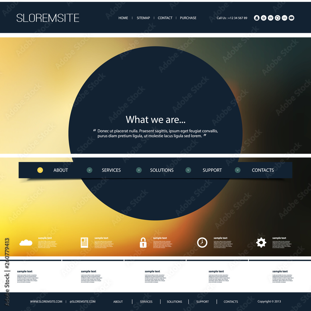 Aufkleber abstract colorful website design template for your business with minimalist geometric shape
