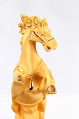 Golden horse statue 