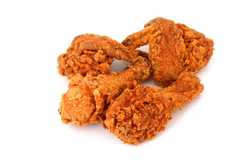 Fried Chickens on white background 