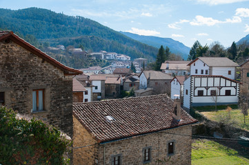 Fototapeta na wymiar Roncal Erronkari is a village in Navarre