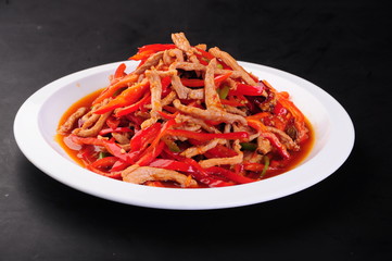 red peppers in a bowl