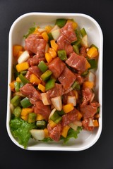 salad with chicken and vegetables