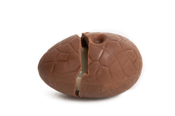 chocolate eggs isolated