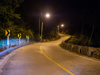 Ko Phangan night road. Thailand