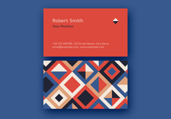 Business Card with Geometric Accents