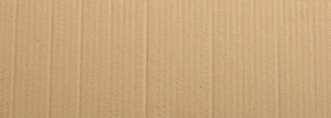 Carton kraft paper texture background, banner, closeup view