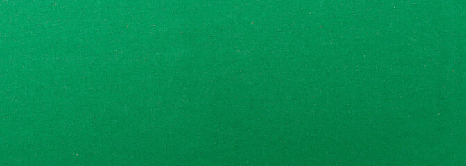 Green felt textile texture background, banner, closeup view