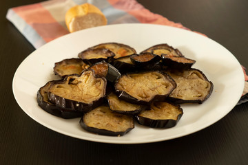 fried eggplant on a plate