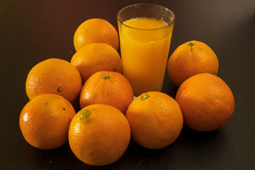 oranges and squeezed juice