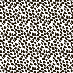 Leopard pattern texture repeating seamless monochrome black white. Animals print monochrome seamless pattern