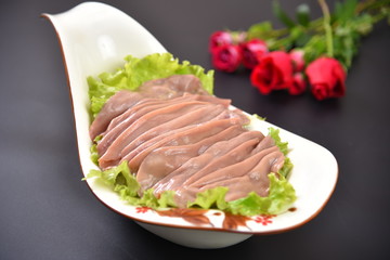 sandwich with ham and vegetables