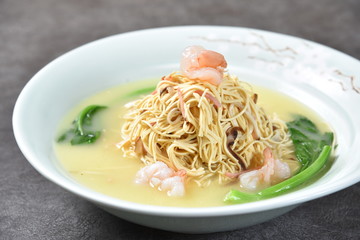 noodle soup with noodles