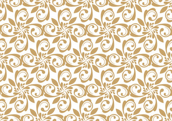 Beautiful damask pattern. Royal pattern with floral ornament. Seamless wallpaper with a damask pattern. 