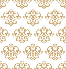 Beautiful damask pattern. Royal pattern with floral ornament. Seamless wallpaper with a damask pattern. 