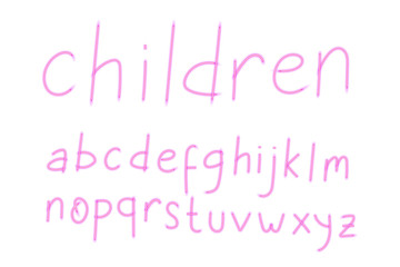 Purple pink alphabet vector