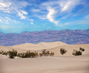 Fototapeta na wymiar Mesquite Dunes in Death Valley National Park, California