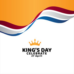 King's Day Celebrate Vector Template Design Illustration