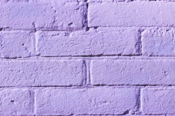 Texture of lilac blooming brickwork close up