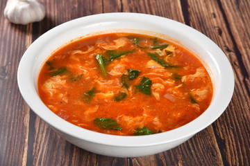 vegetable soup with meat and vegetables