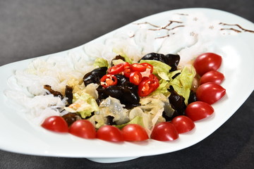 greek salad with olives and tomatoes