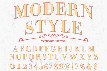 Vintage Alphabet. Retro Typeface. Vector Font Illustration
