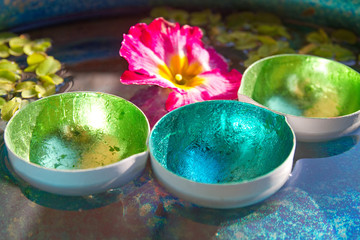 Miniteich in orientalischen Farben