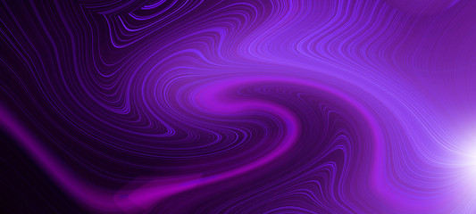 Bright purple glow flux effect wavy pattern. Dynamic motion energy