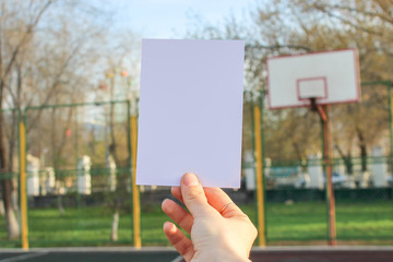 Mock up card, post card or advertising leaflet of standard A5 size