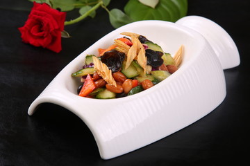 pasta with tomato sauce and basil