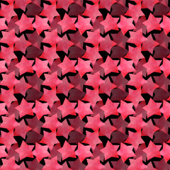 Beautiful lovely cute wonderful graphic bright artistic transparent red pink stars on black background pattern watercolor hand sketch. Perfect for textile, wallpapers, invitation, wrapping paper