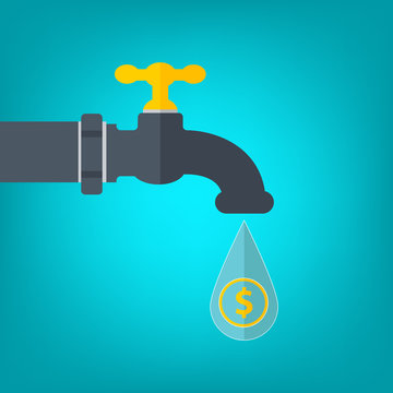 Water leak icon, Pipe icon sign vector illustration