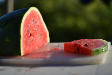 Anguria tagliata, frutta fresca