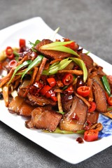 grilled meat and vegetables