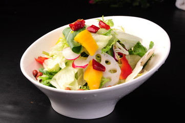 fresh salad in a bowl