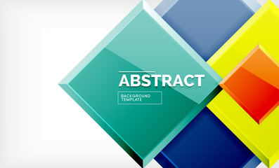 Obraz premium Geometric abstract background, modern square design